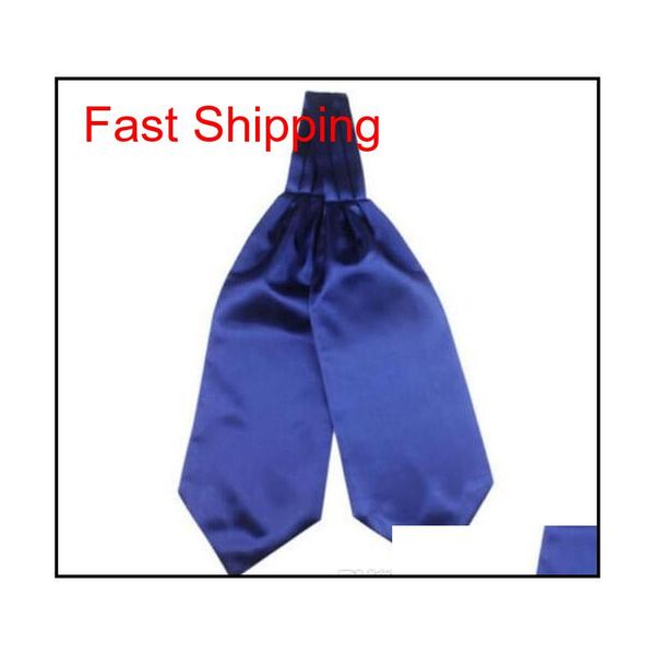 

men's solid ascot cravat neck tie polyester ascot adjustable self tie british style gentl qylfbn bde_home, Black;purple