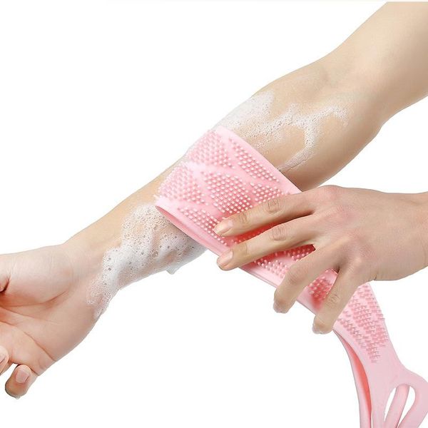 

magic silicone brushes bath towels rubbing back mud peeling body massage shower extended scrubber skin clean shower brushes