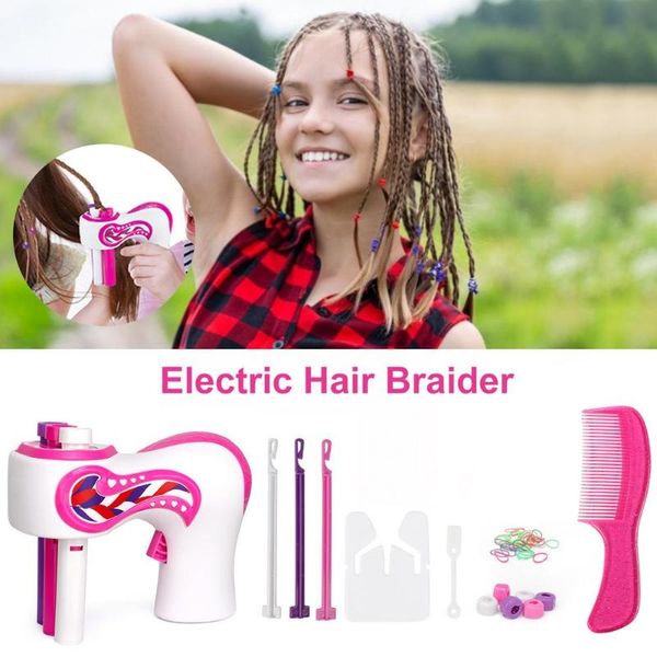 

hair bun maker automatic braider editor electric braiding device styling tool braid machine weave roller twist, Brown