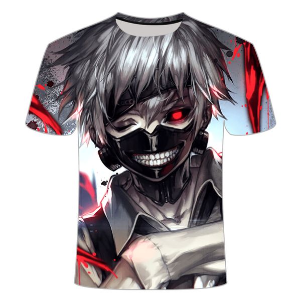 

japan tokyo ghouls anime characters 3d print shirts hippie horror harajuku men clothing