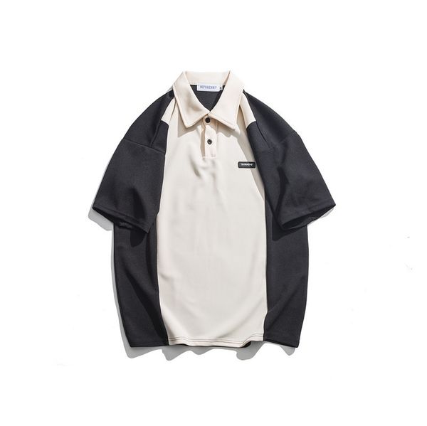 

2021 контрастные цветы швед, сочетание с короткими рукавами андрогинные рубашки гонконг стиль 66b2, White;black