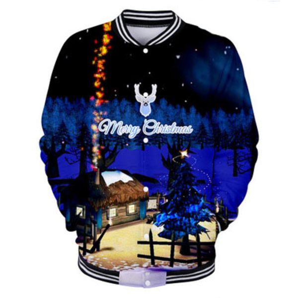 

uniform spring casual christmas baseball jackets plus size clothes for men, Black