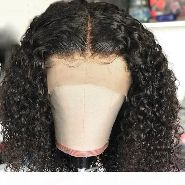 

brazilian 8-16 inch human hair wigs 13x4 kinky curly bob wig remy bob lace front wigs for black women 150% density vrvogue, Black;brown