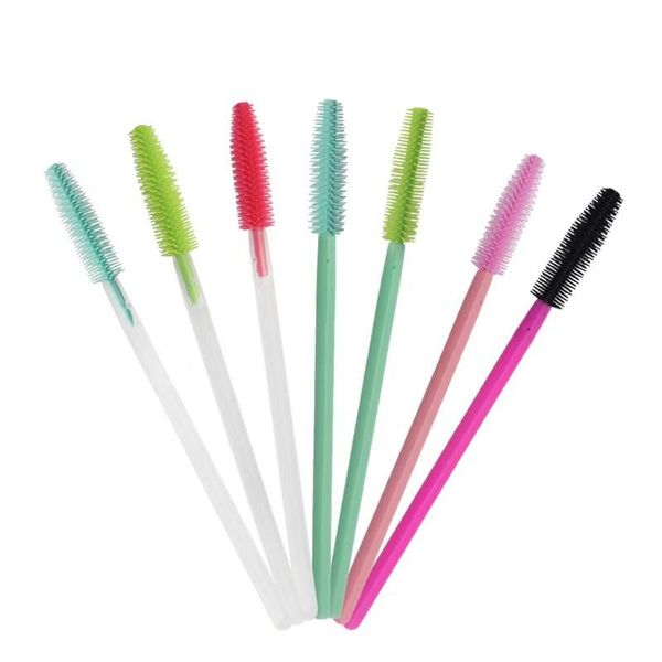 

500pcs silicone eyelash extension brush disposable eyebrow brush mascara wand applicator eye lashes cosmetic brushes makeup tool