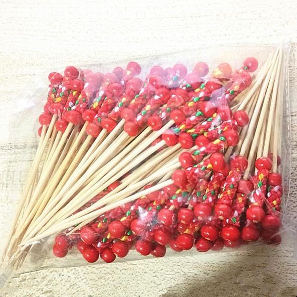 

xunzhe 100ps creative 9cm disposable cute fruit bamboo stick buffet cupcake ers cocktail forks wedding festival decorations bbyjli