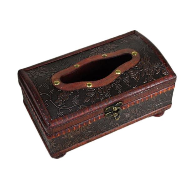 

tissue boxes & napkins 1pc household 21x12x11cm elegant crafted wooden antique handmade old box for daily use