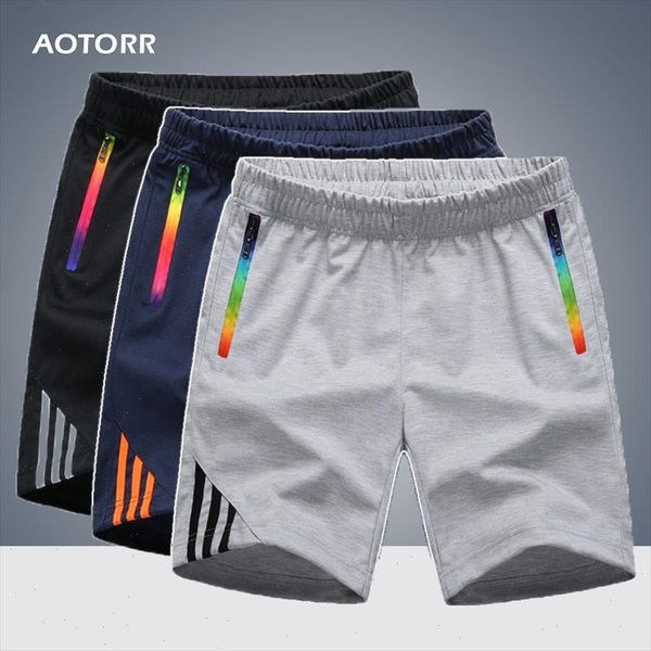 

mens shorts summer sportswear men zipper pocket casual comfort striped swearpants breathable quick dry trousers big size fitness, White;black