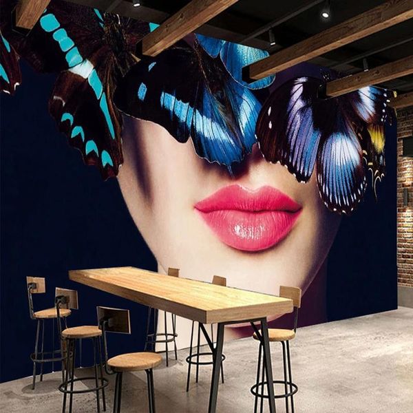 

wallpapers custom 3d po wallpaper for walls graffiti butterfly beauty bar barber nail shop poster decoration wall mural papel de parede