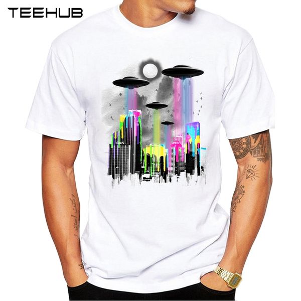

teehub men's fashion colored city printed t-shirt short sleeve novelty o-neck design cool tee sport hooded sweatshirt hoodie
