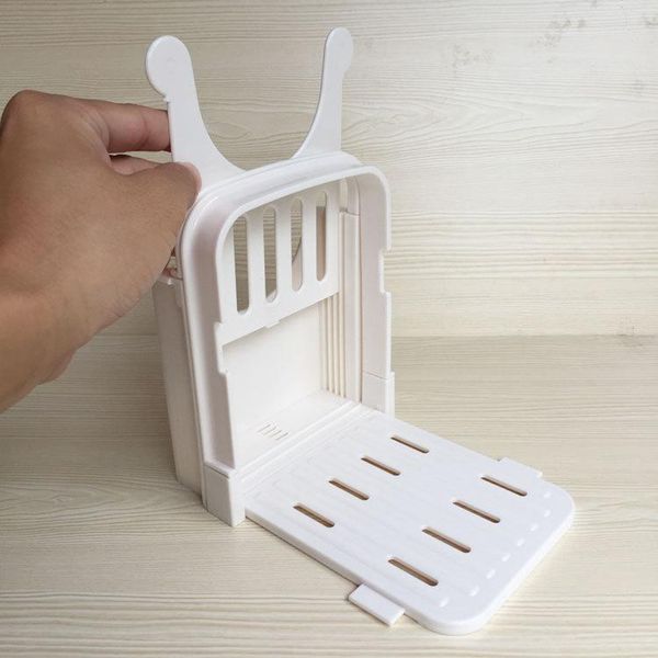 

foldable bread slicer guide bread cutting, adjustable size, bread bagel loaf sandwich cutter slicer for home bakery
