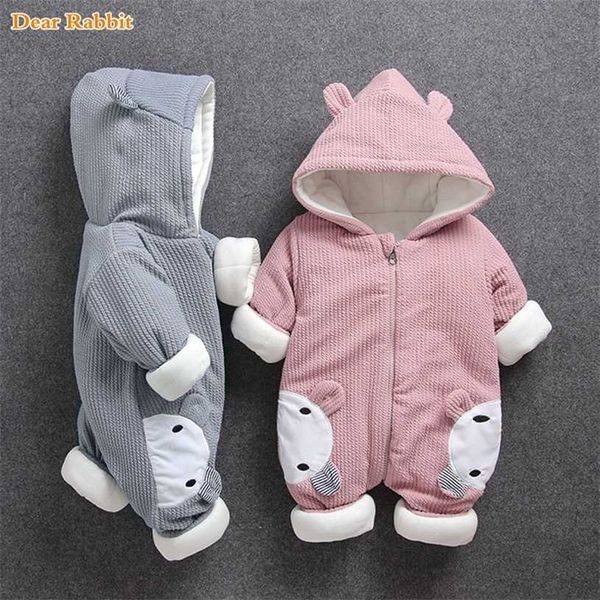 Russland Baby Kostüm Strampler Kleidung kalten Winter Junge Mädchen Kleidungsstück verdicken warme bequeme reine Baumwolle Mantel Jacke Kinder 211229