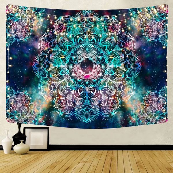 

indian mandala tapestry wall hanging psychedelic boho decor wall cloth tapestries trippy mandala hippie wall tapestry carpet