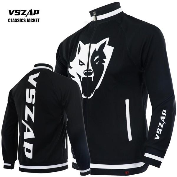 

vszap combat zipper jacket training long-sleeved sport jacket fight men's fitness thai boxing, Black;red