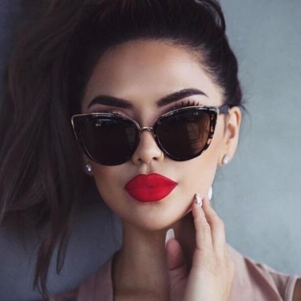 

round circle cat eye super retro designer gradient women sunglasses full frame glasses polarizer driver goggles
