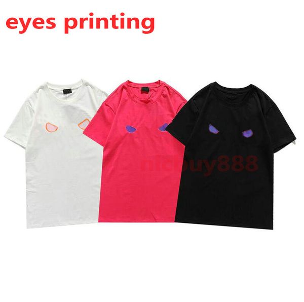 

2021 eyes mens designer t-shirts luxury new brand designer short sleeves fashion printed casual outdoor clothes 3 colors s-2xl, White;black