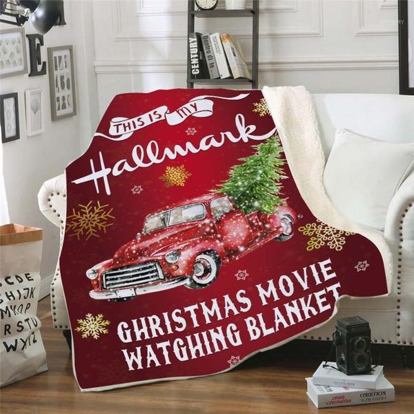 

blankets red fleece sherpa blanket fashion throw year gift christmas travel party decoration bedspread drop ship1