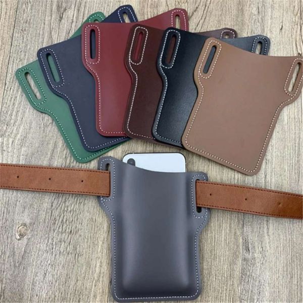 

waist with strap leather outdoor sports bag waterproof mobile phone cover