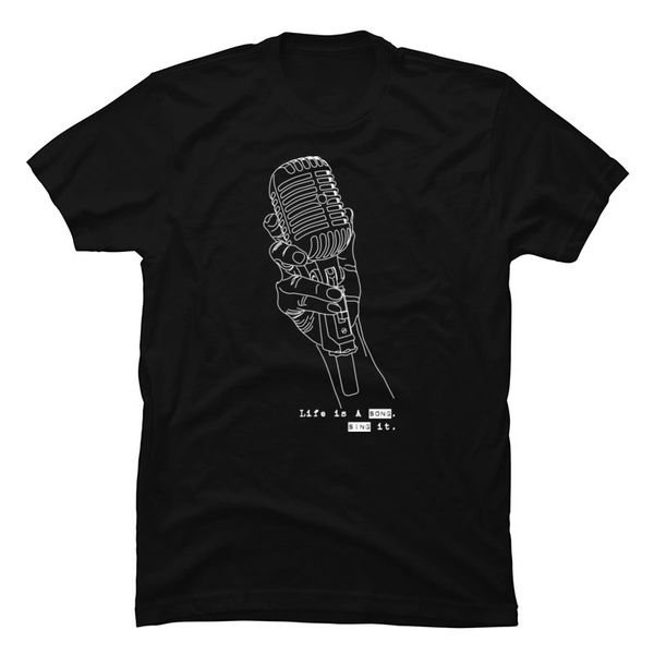 

life is song sing it microphone lates casual shirts for custom wholesale men's drop shipping sport hooded sweatshirt hoodie men t shir