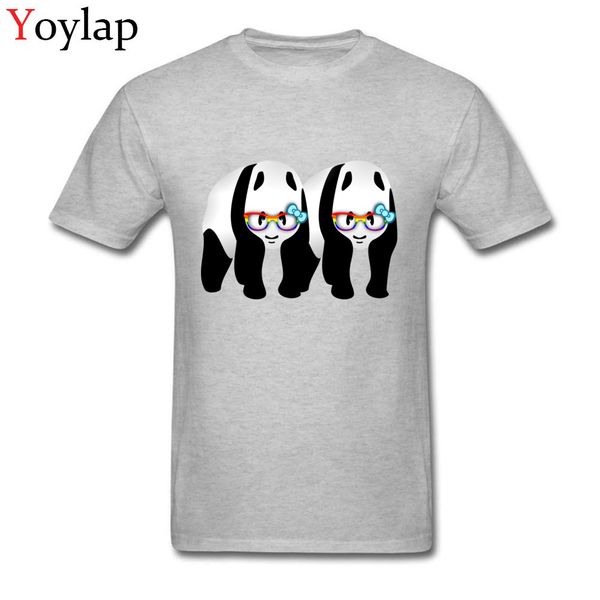 

brand new gay pride panda bears funny mens tee shirts gray t-shirts cartoon animal printing o-neck sport hooded sweatshirt hoodie