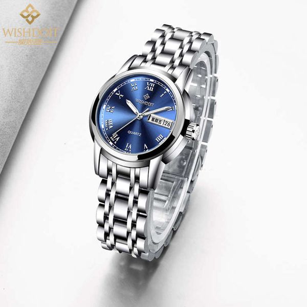 

fashion swiss calendar steel luminous strip double waterproof women's watch u9k8, Slivery;brown