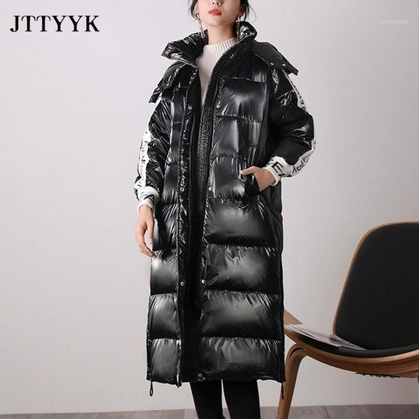 

new arrival down jacket women snow coat with a hood fashion style black long winter down coat for women 2020 winter parka femme1