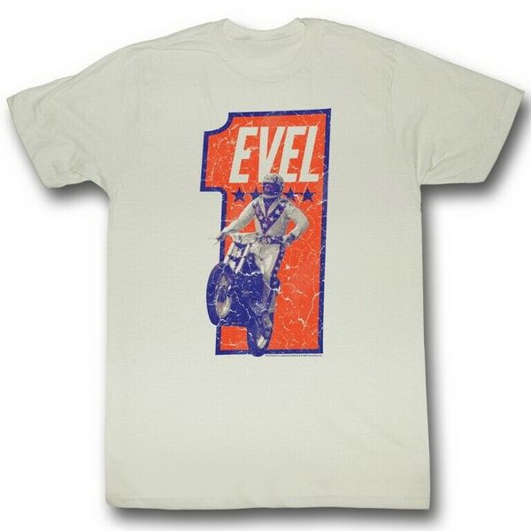 

evel knievel men's short sleeve t-shirt natural numbah one summer casual tee shirt sport hooded sweatshirt hoodie