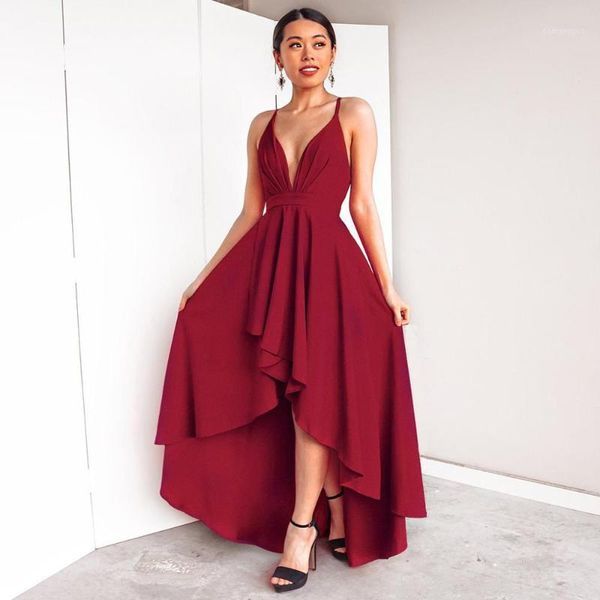 

liva girl summer long dress women 2019 elegant sleeveless sling vestido v neck evening party maxi dress boho beach1, Black;gray
