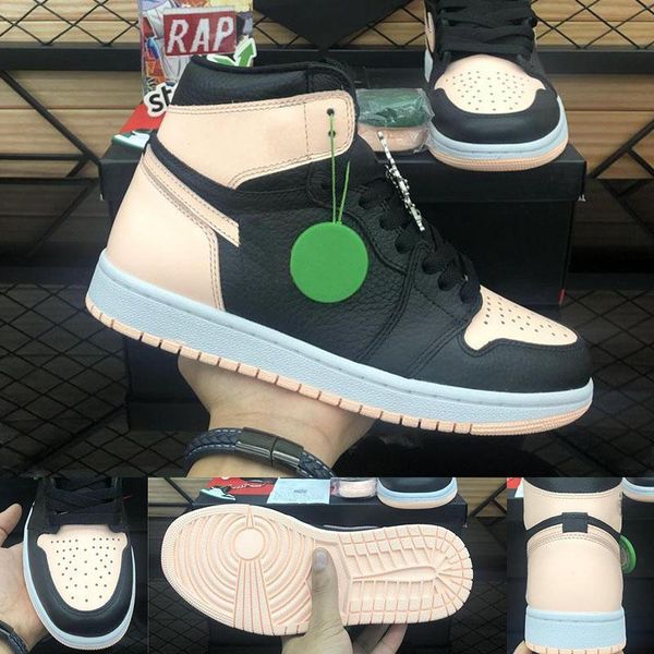 

1 баскетбол обувь атлетика кроссовки jumpman кроссовки для женщин спорт факел hare игры royal pine green court с коробкой 36-47 размер, Black