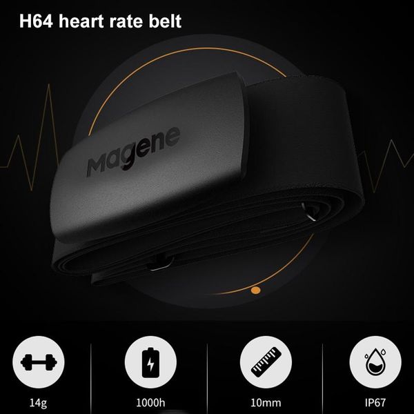 

accessories h64 heart rate monitoring chest strap ant + bluetooth waterproof sensor fitness and cycling equipment unisex