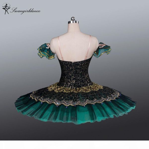 

black green la esmeralda ballet tutu performance professional classical ballet tutus girls pancake tutu nutcrackerbt8941, Black;red