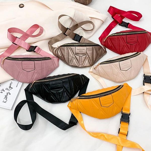 

2020 осень new ladies fanny pack кожа женский ремень сумка тенденции моды crossbody грудь пакеты женщины телефон пакет zipper талия сумки