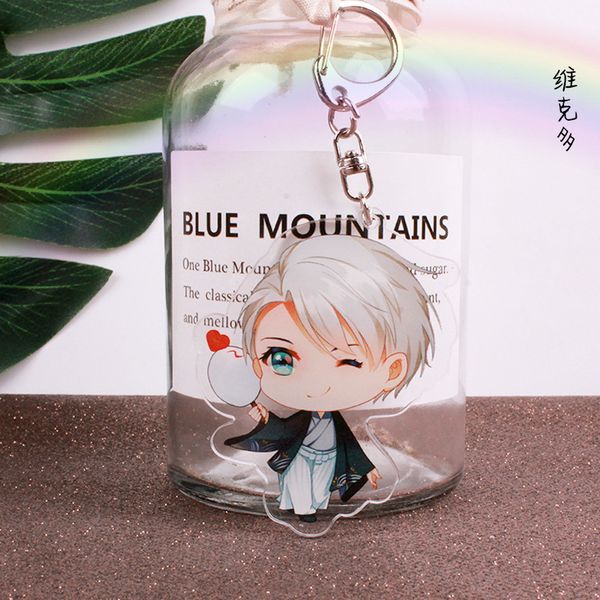 

anime acrylic double layered sand pendant on ice, Slivery;golden