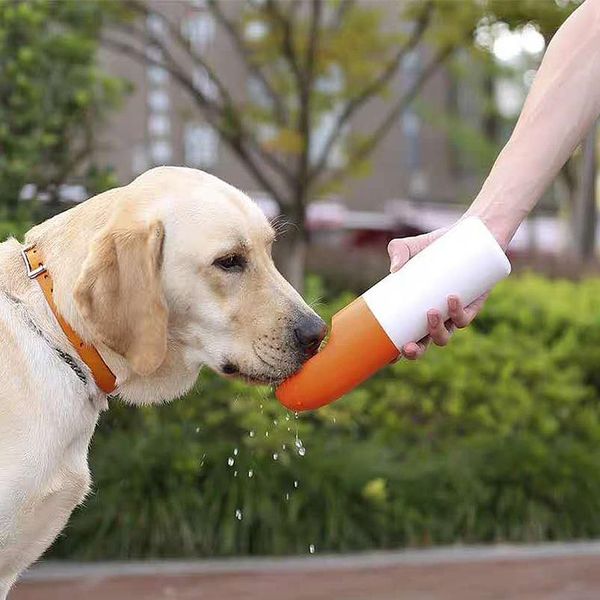 

pet dog water bottle feeder bowl portable dog water food bottle dogs cats outdoor travel drinking pet qyleol