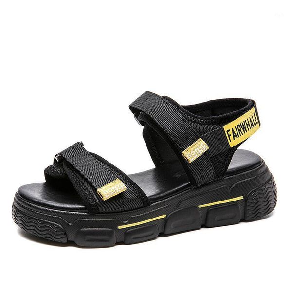 

sandals women 2021 new flat casual women sandals korean fashion beach shoes women's flat heel shoes1, Black