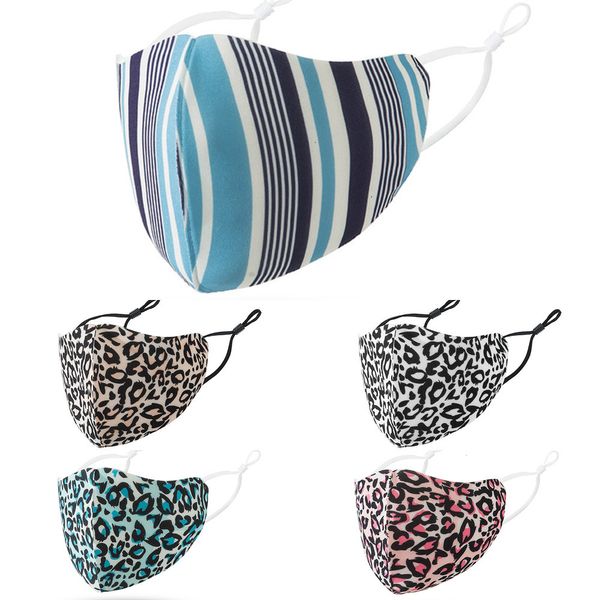 

uhftlu fashion leopard printing face designer dust-proof washable reusable sports cycling protective mask for men women 7 n