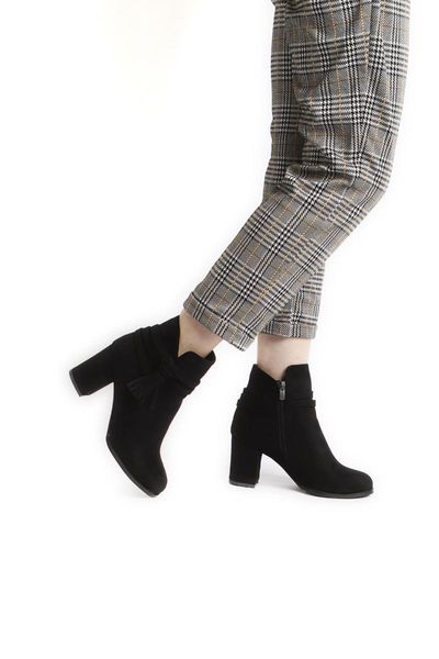 

boots women's zipper heels elegant soby11060006, Black