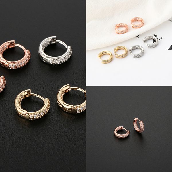 

factorypyswzircon accessories popular rose small gold simple earrings, Silver