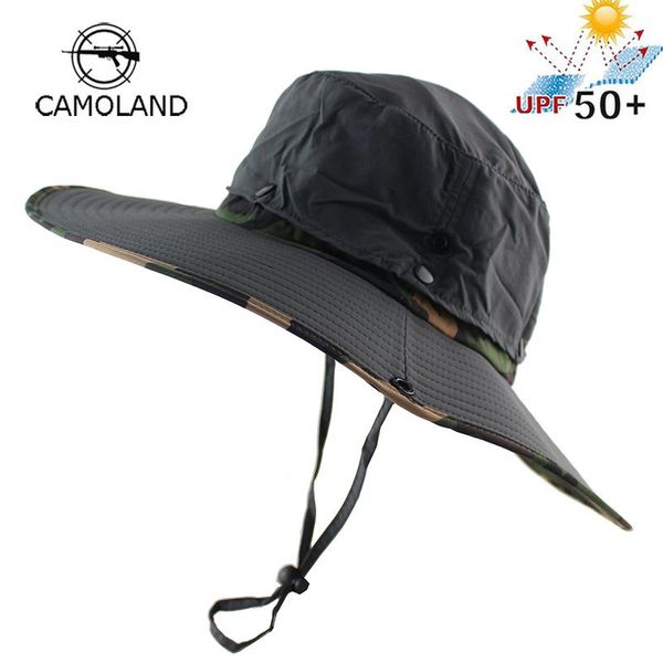 

cloches upf 50+ water resistant breathable long wide brim bucket hat men women boonie summer uv protection army camo sun fishing