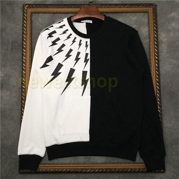 

new autumn europe mens montage geometry printing hoodies fashion sweatshirt men womens cotton hoody sweatshirt jumper, Black