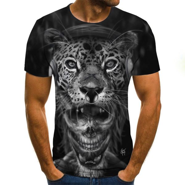 

punk style skull gothic gym 3d print shirts humor plus size horror men clothing