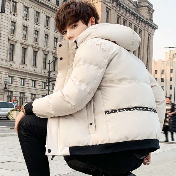 

men's coat autumn winter 2020 new korean trend fattening oversized jacket tooling down cotton padded, Black