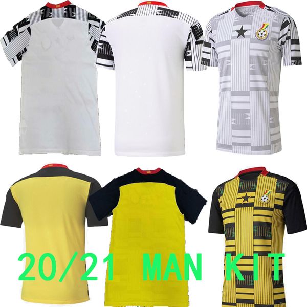

ghana thomas national team soccer jerseys 2020 2021 schlupp kudus j.ayew caleb ekuban samuel owusu essien home away football shirt, Black;yellow