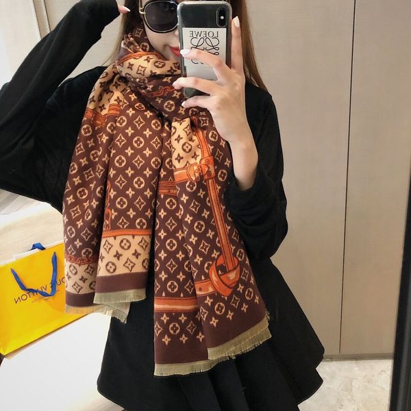 

luxurys 100% and new check fashion winter oversized cashmere 2020 designers men bags women for classic scarf echarpe shawls scar hhoc, Brown;gray