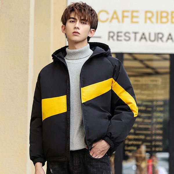 

2020 silhouette leisure men's winter youth fashion brand black warm down jacket