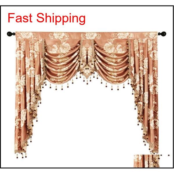 

european luxury jacquard window blackout valance royal pelmet lambrequins valances for l qyljbk bdesports