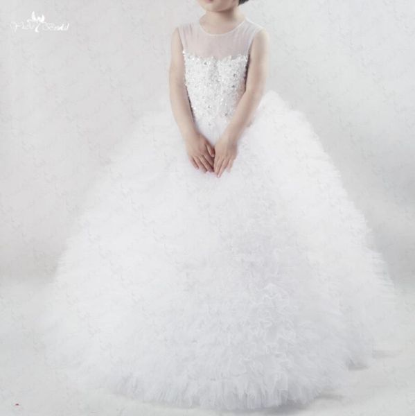 

fg46 кружевных белых девушки мантии шарик сборка тюль цветочница платье для свадьбы, Red;yellow