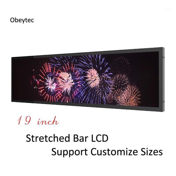 

obeytec 19 inch stretched lcd display, 1920*380, wall-mounted, all metal, long bar lcd1