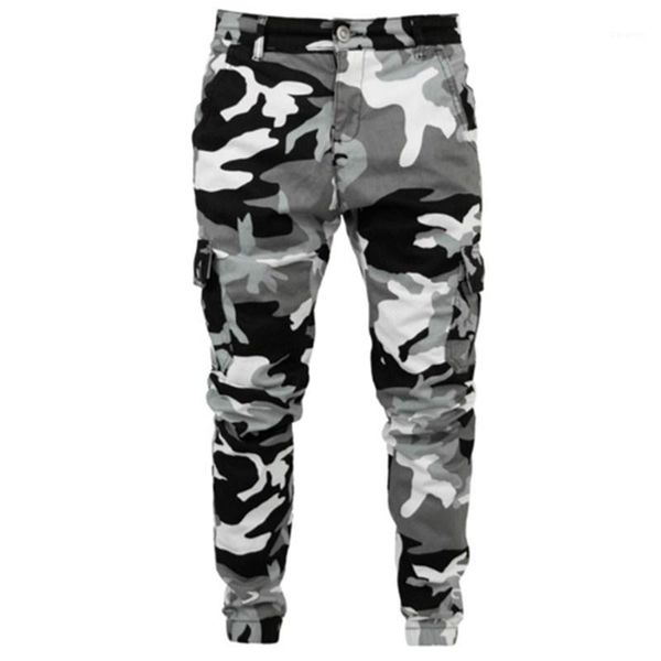 

camouflage jogger pants men 2020 pure cotton mens spring autumn pencil harem pant men comfortable trousers camo casual1, Black