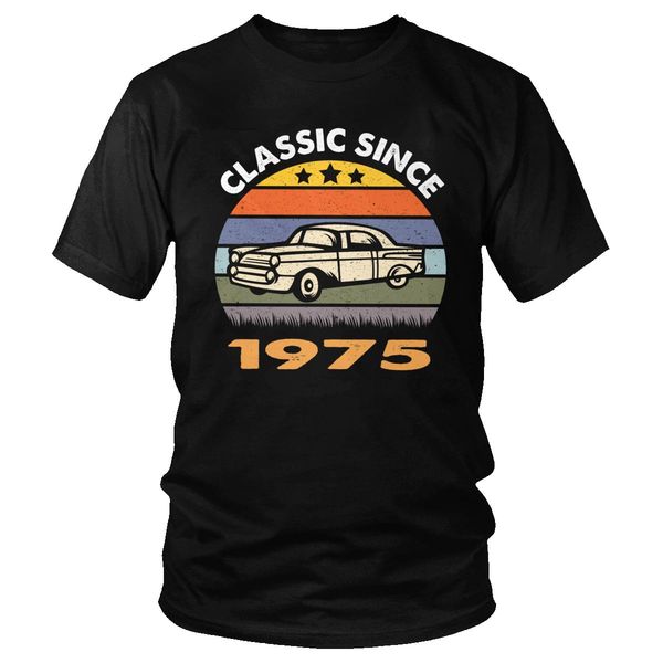 

retro classic since 1975 for short sleeved printed 45th birthday gift loose fit tshirt sport hooded sweatshirt hoodie men t shirt