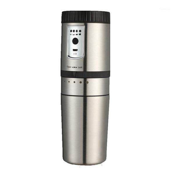 

electric portable stainless steel coffee grinder bean grinder car coffee pot filter machine hand wash pot1